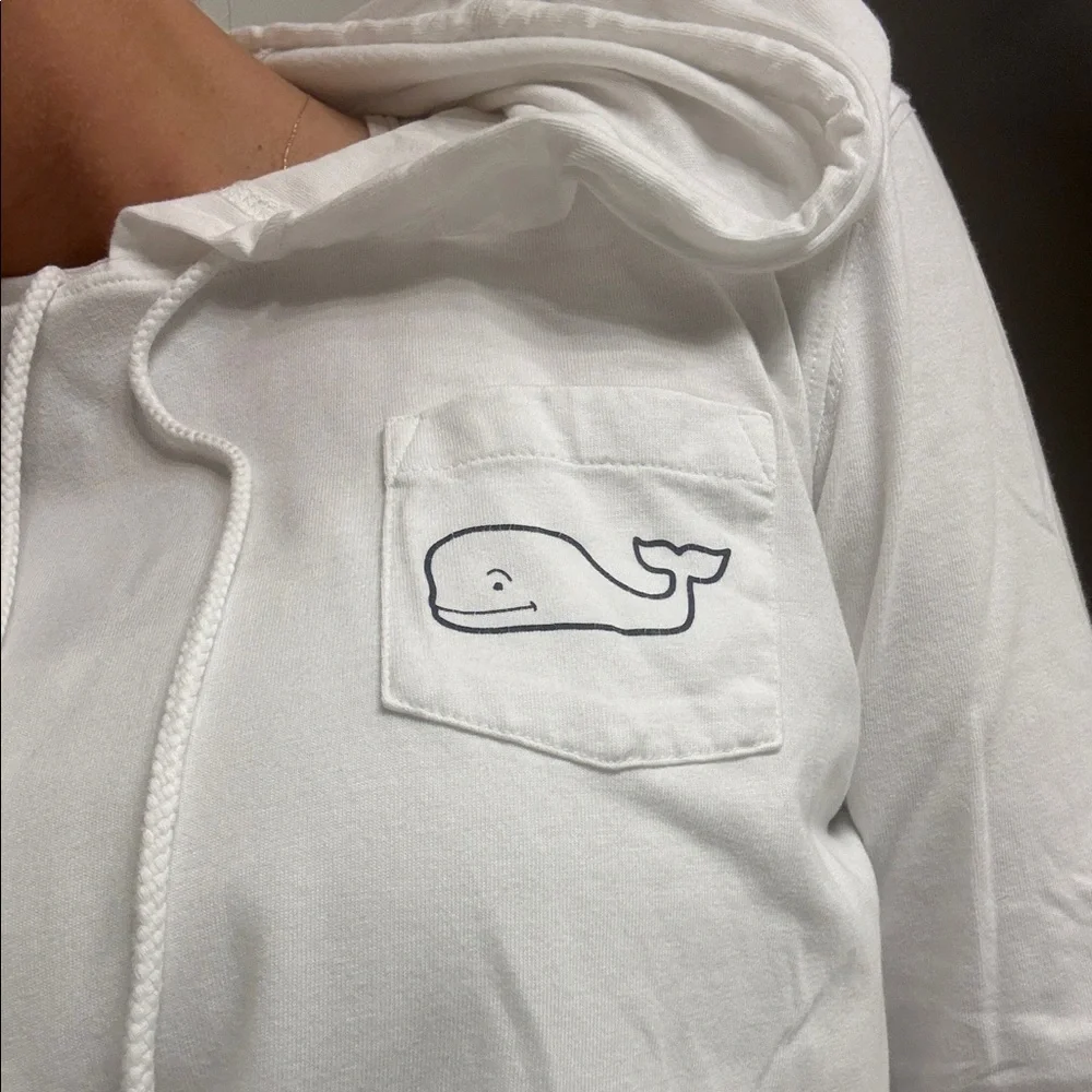 Vineyard Vines White Long Sleeve Tee with Logo - Picture 5 of 6